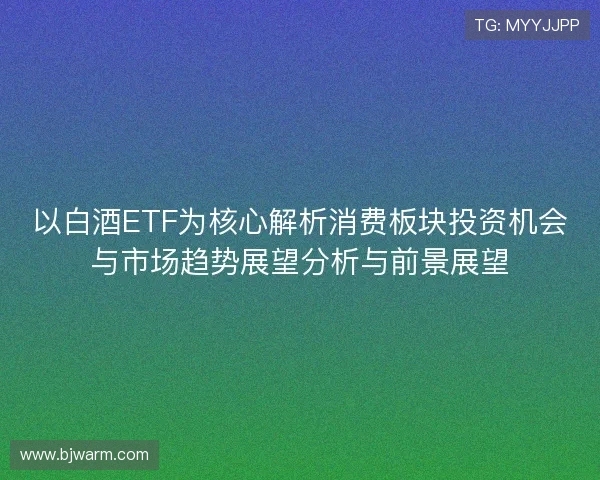 以白酒ETF为核心解析消费板块投资机会与市场趋势展望分析与前景展望